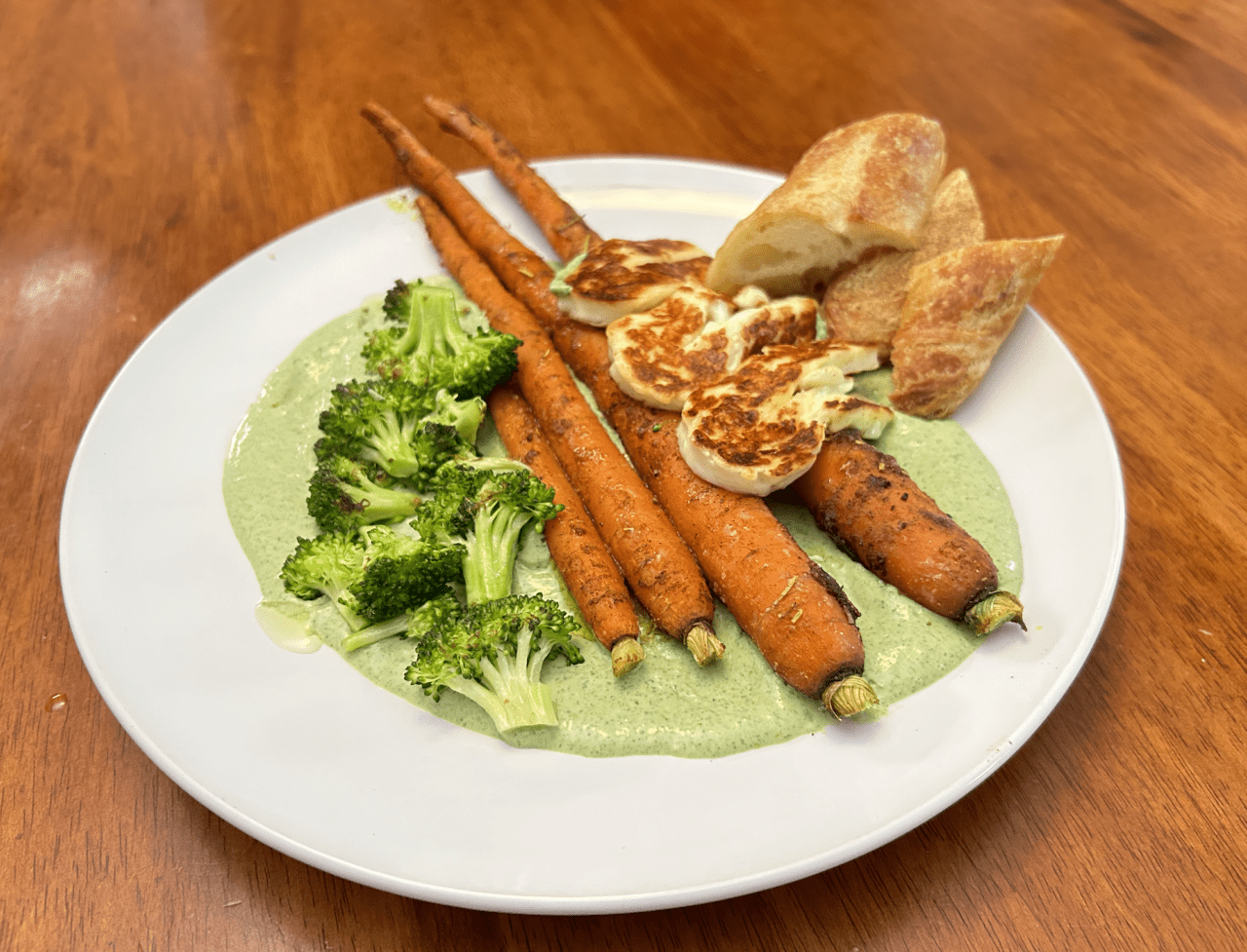 Healthy Roasted Carrot Lunch